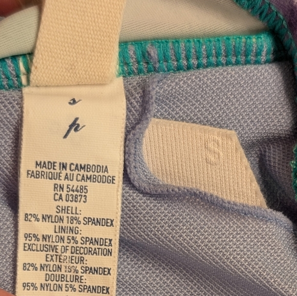 American Eagle Purple and Teal Bikini Top - S - Preloved - Picture 4 of 5